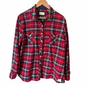 Weatherproof Vintage Plaid Flannel Red Women’s Size XXL